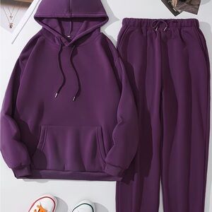 NWOT Purple Hoodie and Sweatpants Set